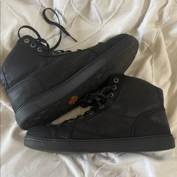 Harley-Davidson Black High-Top Men's Sneakers (11) - Picture 5 of 9